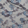 Metallic Blue Granite and Rose Gold Luxury Abstract Burnout Brocade