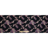 Pink, Purple and Metallic Gold Luxury Abstract Burnout Brocade