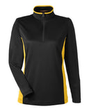 Harriton Women's Flash Snag Protection Plus Colorblock Quarter-Zip Pullover