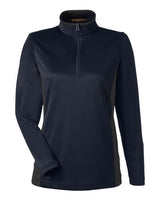 Harriton Women's Flash Snag Protection Plus Colorblock Quarter-Zip Pullover