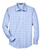 Devon & Jones Men's Crown Collection Glen Plaid Woven Dress Shirt