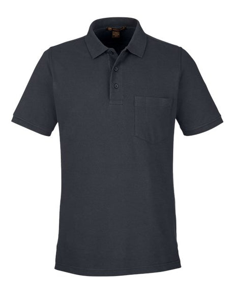 Harriton Men's Valiant Cotton Snag Protect Pocket Polo