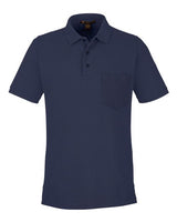 Harriton Men's Valiant Cotton Snag Protect Pocket Polo