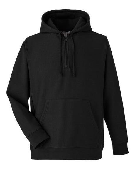 Team 365 Unisex Zone HydroSport Heavyweight Quarter-Zip Hooded Sweatshirt