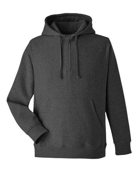 Team 365 Unisex Zone HydroSport Heavyweight Quarter-Zip Hooded Sweatshirt