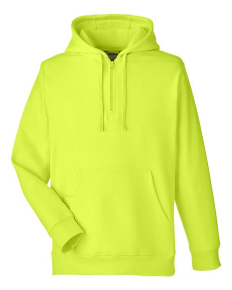 Team 365 Unisex Zone HydroSport Heavyweight Quarter-Zip Hooded Sweatshirt