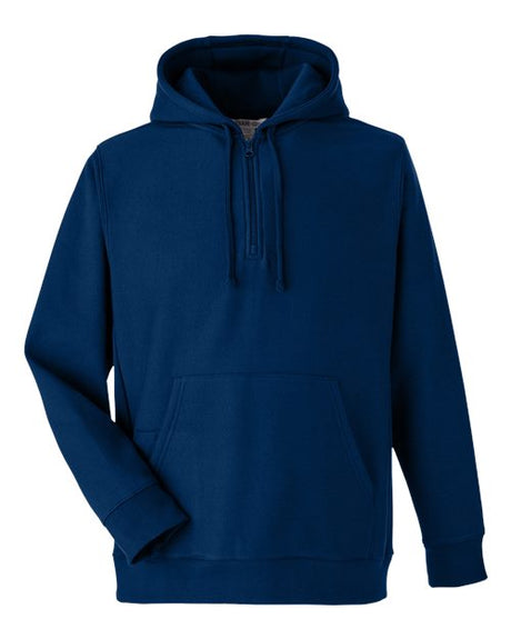 Team 365 Unisex Zone HydroSport Heavyweight Quarter-Zip Hooded Sweatshirt