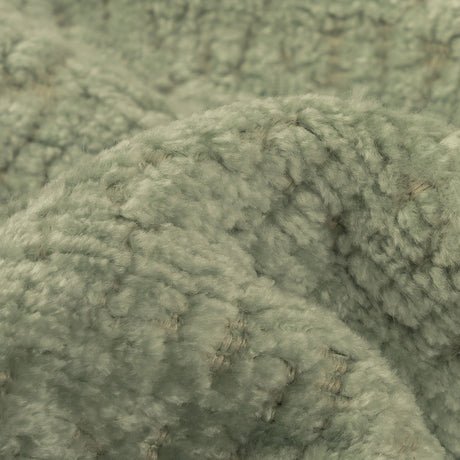 Mint Abstract Textured Acrylic and Polyester Chenille
