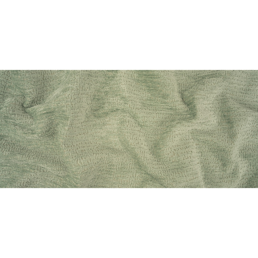 Mint Abstract Textured Acrylic and Polyester Chenille