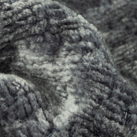 Denim Abstract Textured Acrylic and Polyester Chenille
