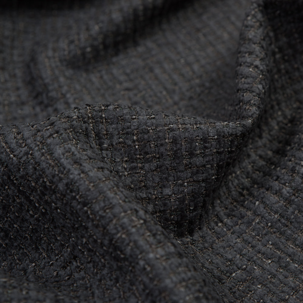Onyx Checkered Polyester Chenille