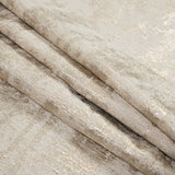 Beige Polyester Chenille with Metallic Gold Foil