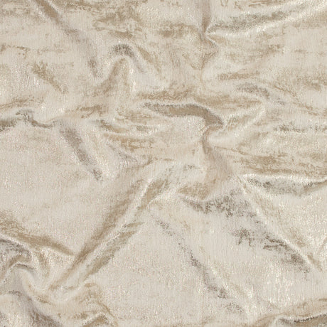 Beige Polyester Chenille with Metallic Gold Foil