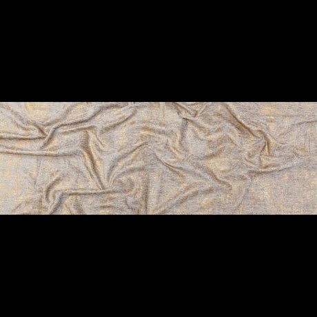 Beige Polyester Chenille with Metallic Gold Foil