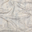 Cream Polyester Chenille with Metallic Silver Foil