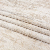 White Polyester Chenille with Metallic Champagne Foil