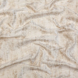 White Polyester Chenille with Metallic Champagne Foil
