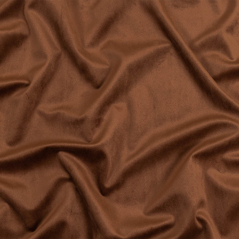Umber Creamy Polyester Velvet