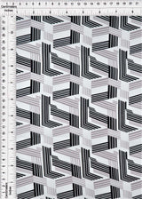 Wool Dobby Geometric Print Fabric