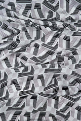 Wool Dobby Geometric Print Fabric