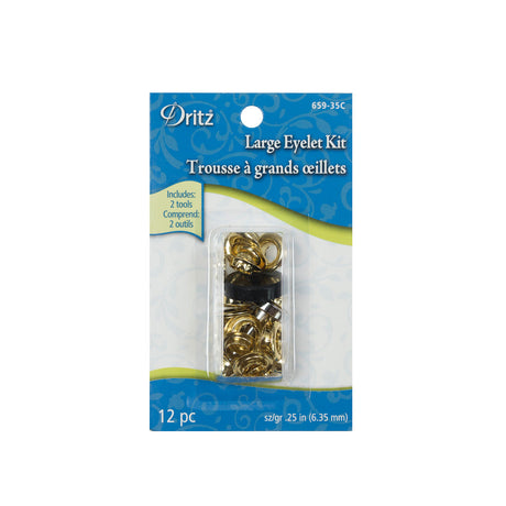 Dritz Large Gold Eyelet Kit - 0.25"