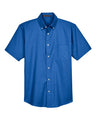Harriton Men's Oxford Short Sleeve Shirt with Stain-Release