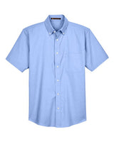 Harriton Men's Oxford Short Sleeve Shirt with Stain-Release