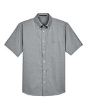 Harriton Men's Oxford Short Sleeve Shirt with Stain-Release