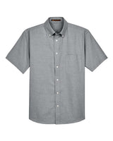 Harriton Men's Oxford Short Sleeve Shirt with Stain-Release
