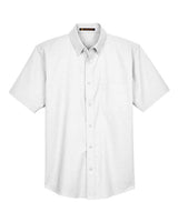 Harriton Men's Oxford Short Sleeve Shirt with Stain-Release