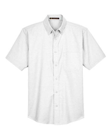Harriton Men's Oxford Short Sleeve Shirt with Stain-Release