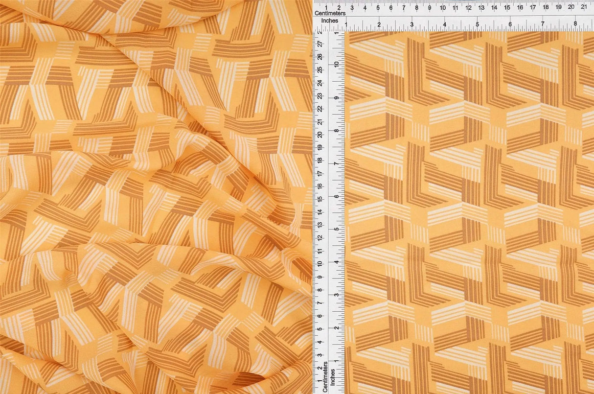 1 Yard Wool Dobby Geo Print Fabric, 57/58? Wide 100% Polyester