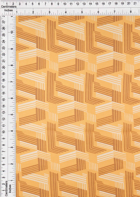 Wool Dobby Geometric Print Fabric