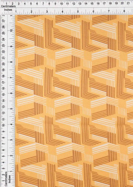 1 Yard Wool Dobby Geo Print Fabric, 57/58'' Wide 100% Polyester