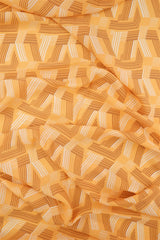 Wool Dobby Geometric Print Fabric