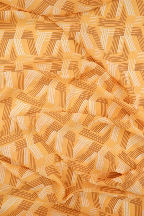 1 Yard Wool Dobby Geo Print Fabric, 57/58'' Wide 100% Polyester