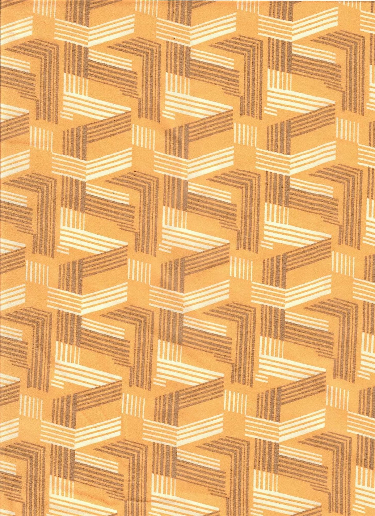 Wool Dobby Geometric Print Fabric