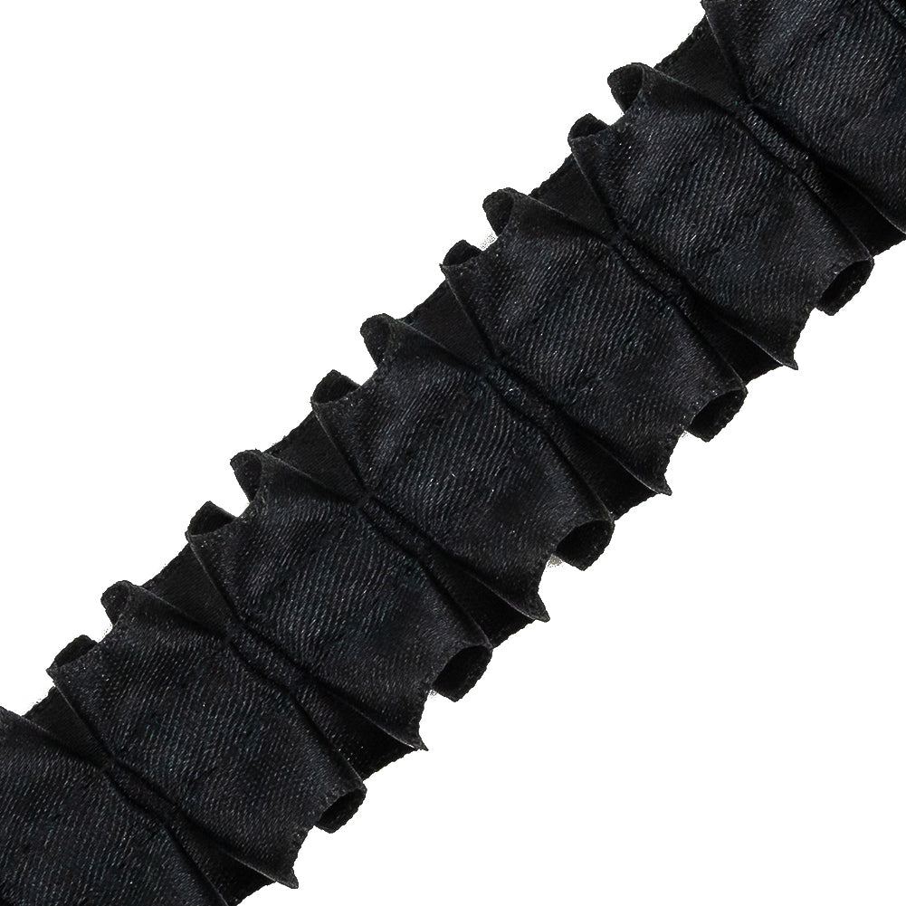 Italian Black Box Pleated Trimming - 1"