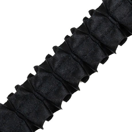 Italian Black Box Pleated Trimming - 1"