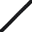 Italian Black Box Pleated Trimming - 1"