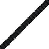 Italian Black Box Pleated Trimming - 1"