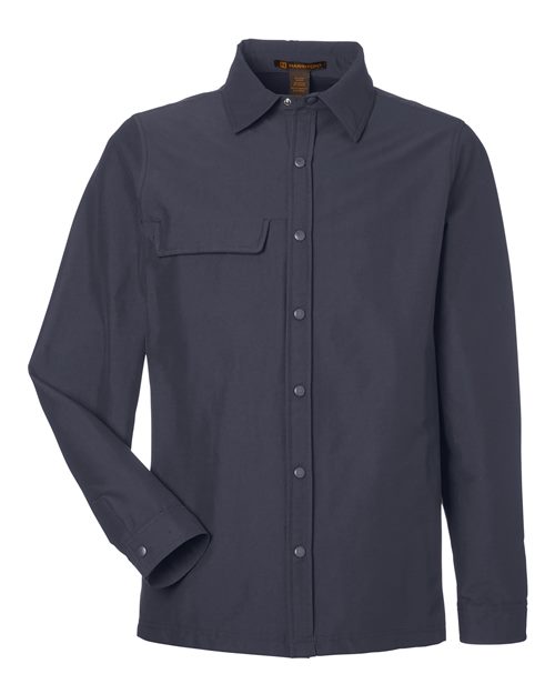 Harriton Unisex Flex Twill Overshirt Jacket