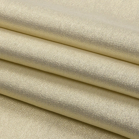 Metallic Polyester Lame - White and Gold - Glimmer Collection