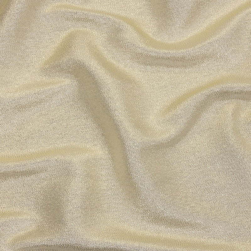 Metallic Polyester Lame - White and Gold - Glimmer Collection