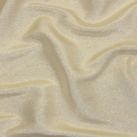 Metallic Polyester Lame - White and Gold - Glimmer Collection