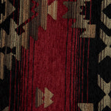 Fire Geometric Stripes Polyester Chenille