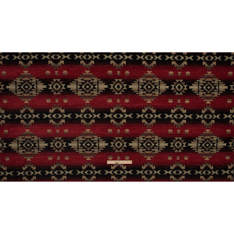 Fire Geometric Stripes Polyester Chenille