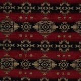 Fire Geometric Stripes Polyester Chenille