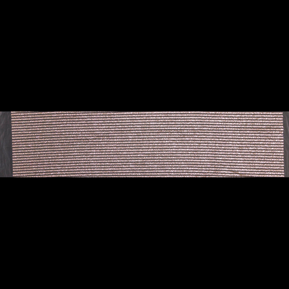 Metallic Silver Glitter and Pink Striped Tulle