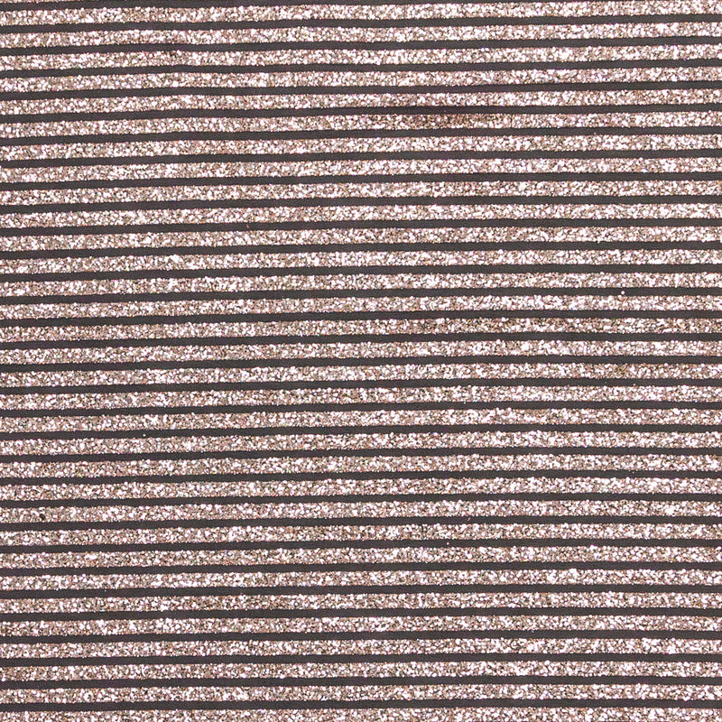 Metallic Silver Glitter and Pink Striped Tulle
